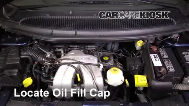 2001 Dodge Caravan SE 2.4L 4 Cyl. Aceite Agregar aceite